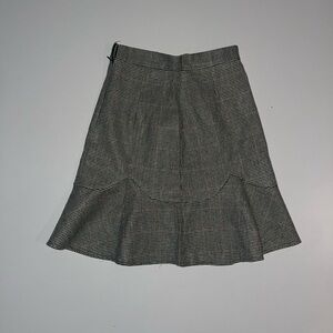 Classic Black and White Houndstooth Skirt